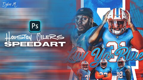 Houston Oilers Uniform Graphic | Photoshop SPEEDART!