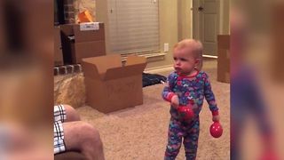 Cute Baby Gets Adorably Mad At Dad