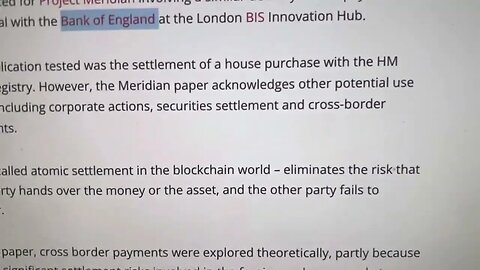 BREAKING…ENGLAND COMPLETES BLOCKCHAIN TEST WITH THE BIS…WHICH CRYPRO PASSED THE TEST?