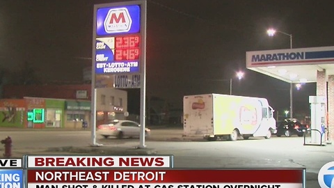 Man shot and killed near gas station on Detroit's northeast side