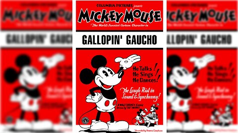 Mickey Mouse: Gallopin Gaucho 1928 Disney Cartoon (UPSCALED)