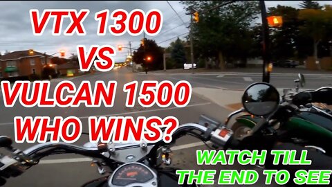 Spinning Tires, Super Glue Racing The Honda VTX 1300 VS The Kawasaki Vulcan1500
