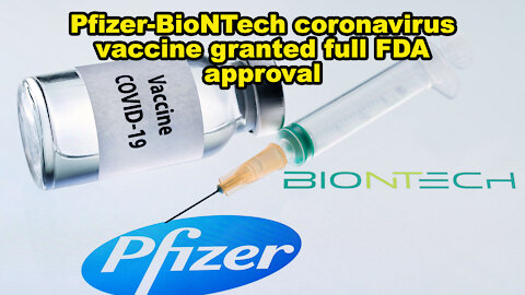 Pfizer-BioNTech coronavirus vaccine granted full FDA approval - Just the News Now
