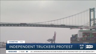 California independent truckers strike against new law