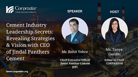 Cement Industry Insights: Unveiling Leadership Secrets and Vision with Jindal Panthers Cement CEO