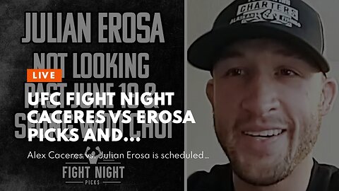 UFC Fight Night Caceres vs Erosa Picks and Predictions: Juicy J Attacks at a High-Volume Pace