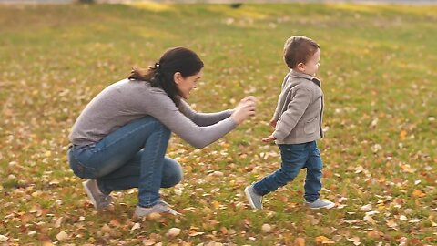 Family spending time together in the park