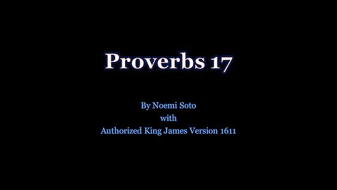 Proverbs 17