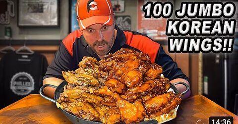 Phillies "wingturion" 100 Jumbo Korean fried chicken wings Challenge!!!