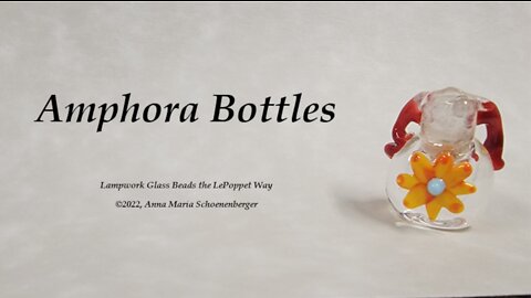 Lampwork Glass Beads: Amphora Bottle