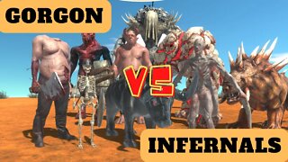 Gorgon vs Infernals Units - Animal Revolt Battle Simulator