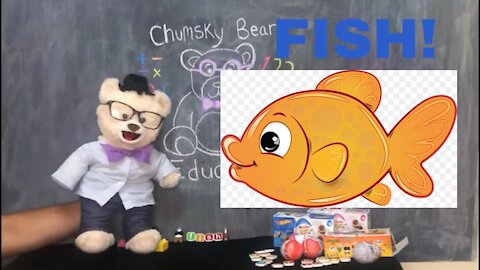 Learn all about Fish with Chumsky Bear | Oceans | Kinder Egg Surprise| Educational Videos for Kids