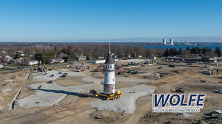 Historic Stone Tower Relocated in Bristol, RI