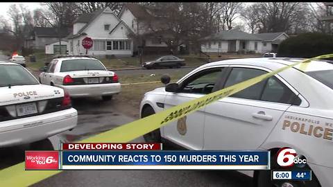 Mayor, police and community mobilize in effort to reduce number of murders in Indianapolis in wake of 150th record-setting death