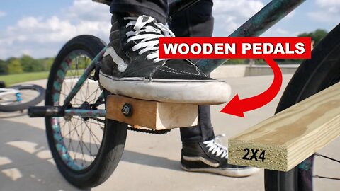 ** WOODEN BIKE PEDALS ** This Is A Bad Idea!