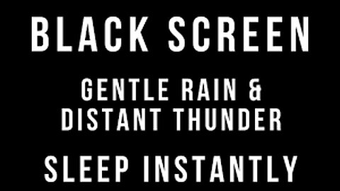 GENTLE RAIN and DISTANT THUNDER Sounds for Sleeping - 2 HOUR BLACK SCREEN - Light Rain Relaxation 🌧