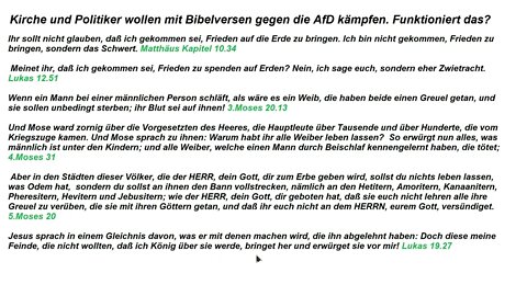 Mit der Bibel gegen die AfD! Eine unterstützungswürdige Aktion!