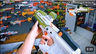 NERF GUN Halo MA40 Assault Rifle!