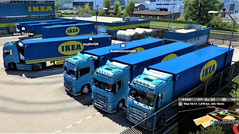 Abnormal truck driving activities captured on security camera - ETS2