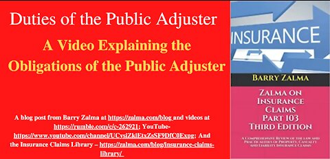 Duties of the Public Adjuster