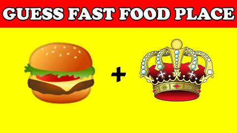 Can You Guess The FAST FOOD PLACE From by emoji! | Mind Game #10