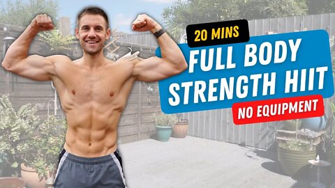 Quick Full Body Strength HIIT for Beginners to Build Muscle in 20 Minutes!