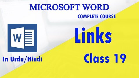 Microsoft Word Hindi Urdu tutorials how to use Links in Microsoft Word- class 19 | Technical Buddy