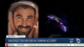 San Diego teacher dies in climbing accident