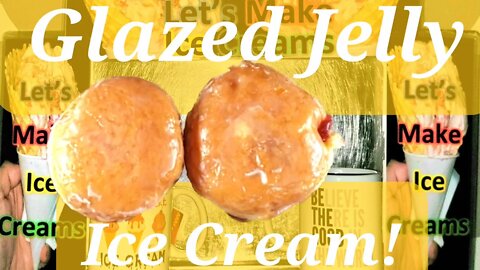 Ice Cream Making Glazed Jelly Doughnuts