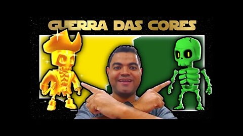 #STUMBLEGUYS GUERRA DAS CORES AMARELO VS VERDE !!!