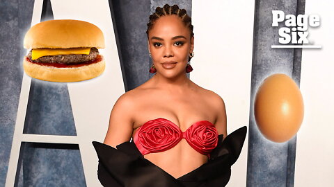 Tessa Thompson has 'never had a hamburger,' recently tried first egg