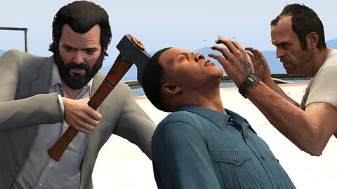 GTA V PC Michael Kills Franklin And Trevor (Editor Rockstar Movie Cinematic Short Film)