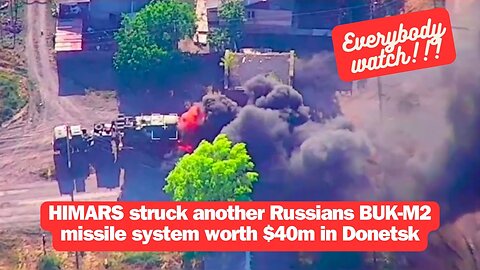 HIMARS struck another Russians BUK-M2 missile system worth $40m in Donetsk