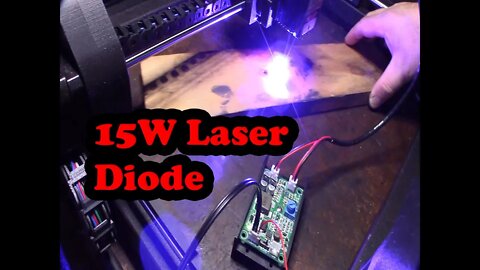 15W Laser Diode For Laser Engraver / Cutter test from on Ebay