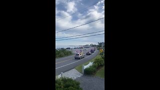 Trump Car Parade on New Hampshire Coast