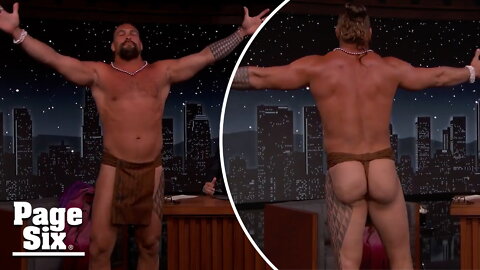 Jason Momoa strips down for butt-baring talk show appearance