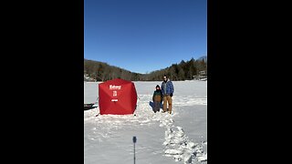 Ice fishing -0 degrees lake desolation