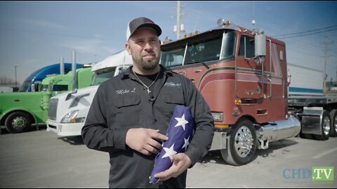 Mike Landis, Lead Truck Flies Veteran's WWII Flag On The People's Convoy FULL STORY – CHD.TV