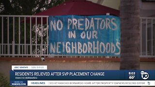 Residents relieved after a sexual predators placement change