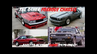 Other fox platform/ Chassis 1979 - 1986 Mercury Capri Part -10