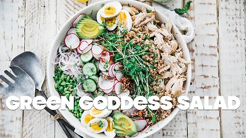 Green Goddess Salad Recipe // Clean Eating Salad