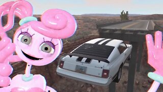 Mommy Long Legs vs Car | Poppy Playtime in BeamNG | Fatal Crash 1