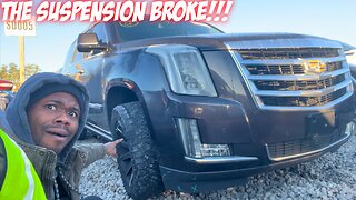 BUYING A CADILLAC ESCALADE PREMINUM FOR $9300 WITH SUSPENSION DAMAGE FROM COPART!