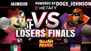 FPS4 Online - JaimeHR (Dr. Mario/D. Samus) vs. Dogs_Johnson (Falcon/Pika) - Smash Remix L. Finals