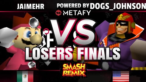 FPS4 Online - JaimeHR (Dr. Mario/D. Samus) vs. Dogs_Johnson (Falcon/Pika) - Smash Remix L. Finals