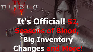 Diablo 4 News | IT'S OFFICIAL: Season of Blood Was Announced, Gem Inventory Changes, and Much more!