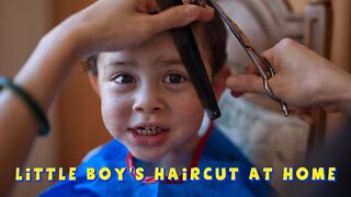 Little Boy's Haircut at Home