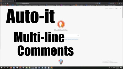 Autoit: Multiline comments