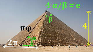 🔺Giza Pyramid Geometry: Pi, e, and Golden Ratio Encoded in the Great Pyramid of Giza