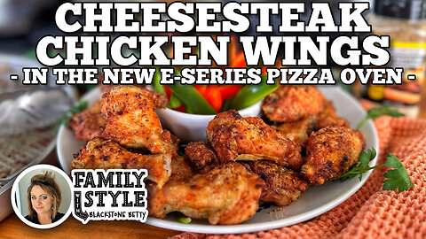 Cheesesteak Chicken Wings in the New E-Series Pizza Oven